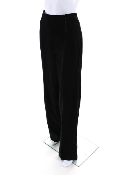 Alexander Wang Womens Two Pockket Zip Up High-Rise Wide Leg Pants Black Size 8