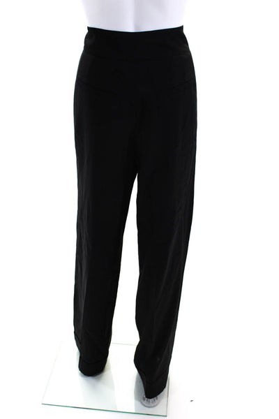 Alexander Wang Womens Two Pockket Zip Up High-Rise Wide Leg Pants Black Size 8