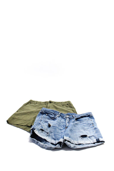 Rag & Bone Jean Women's High Rise Shorts Blue Green Size 31 Lot 2
