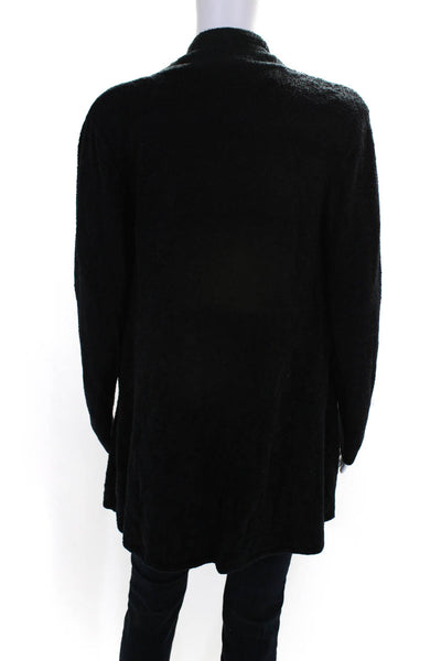 Barefoot Dreams® Womens Black Cowl Neck Long Sleeve Cardigan Sweater Top SizeS/M