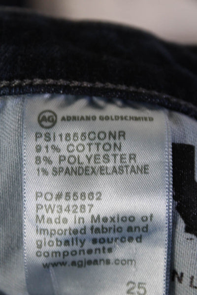 AG Adriano Goldschmied Womens Dark Wash Cigarette Leg Jeans Blue Size 25