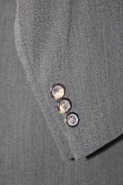 Boss Hugo Boss Mens Wool Textured Three Button No Vent Blazer Black Size 40 R