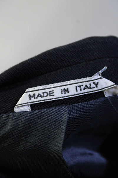 Mondo Di Marco Mens Wool Notched Lapel Three Button Blazer Jacket Blue Size 42 R