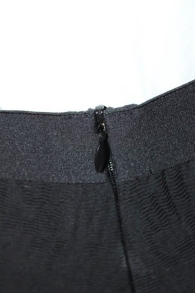 Sandro Women's Elastic Waist Ruffle Mini Skirt Black White Size 1