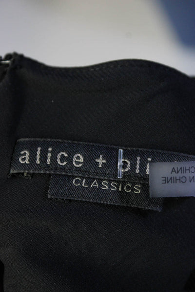 Alice + Olivia Women's Square Neck Spaghetti Straps Mini Slip Dress Black Size 2