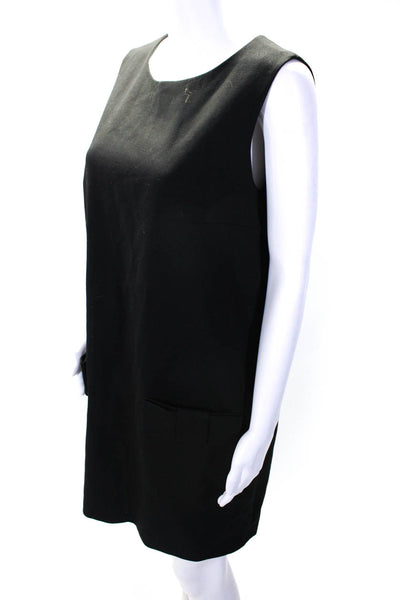 Paule Ka Women's Sleeveless Bow Midi Shift Dress Black Size 44