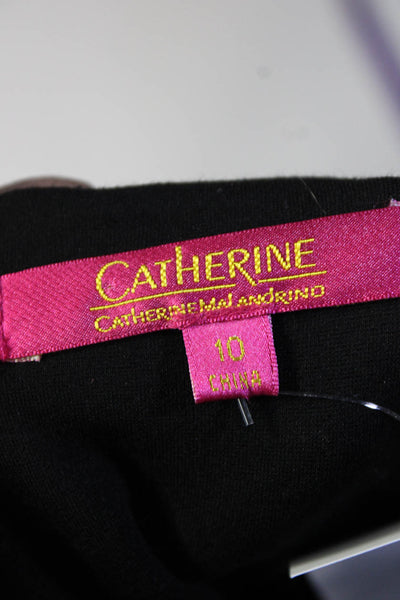 Catherine Catherine Malandrino Women's V-Neck Sheath Dress Black Size 10