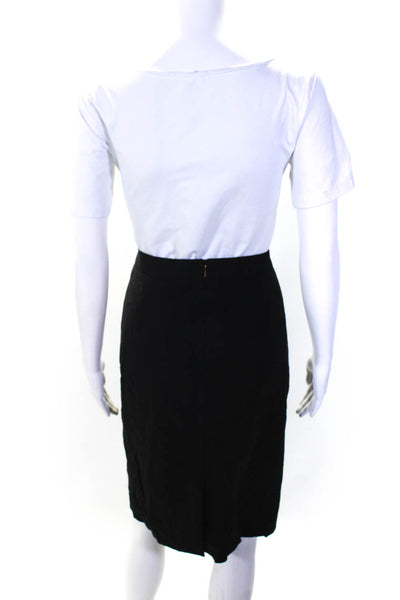 Boss Hugo Boss Women's Lined Back Slit Knee Length Pencil Skirt Black Size L