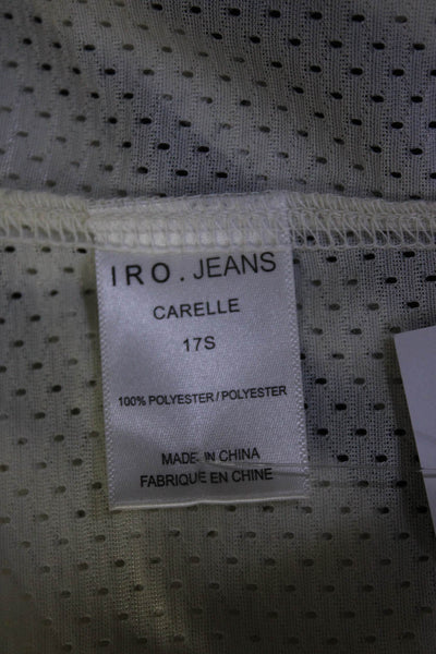 IRO Jeans Womens Short Sleeves Jersey Tee Shirt White Black Size Small
