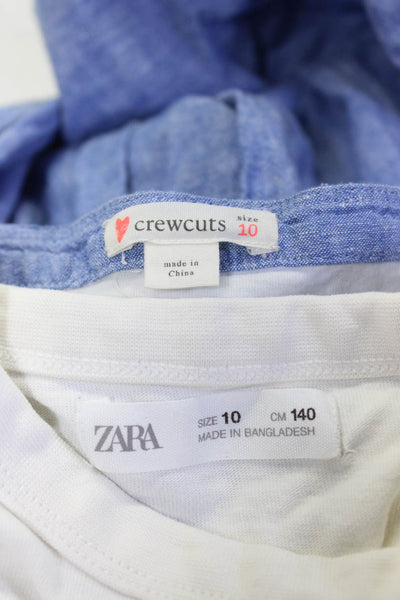 Zara Crewcuts Girls Striped Textured Top Dresses Yellow Size 10 11-12 12 Lot 5