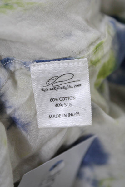 Roberta Roller Rabbit Womens Tie Dye Print Dress White Blue Size Extra Small
