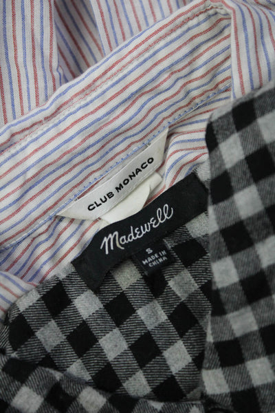 Madewell Club Monaco Womens Black Checker Sleeveless Blouse Top Size S XS lot 2