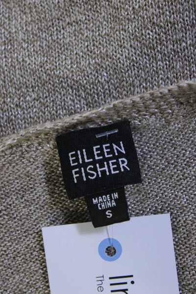 Eileen Fisher Women's Scoop Neck Sleeveless Tank Top Beige Size S