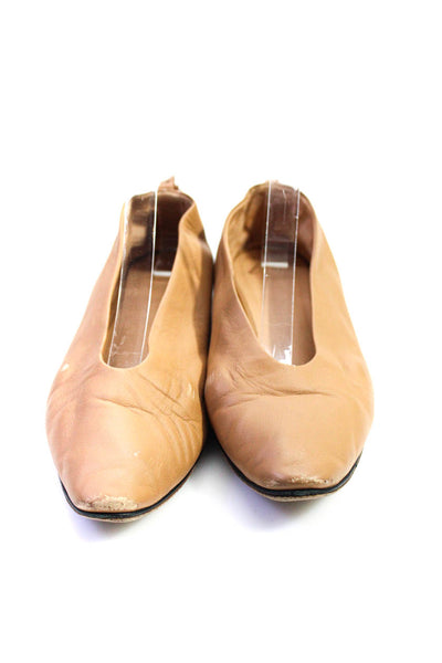 Bottega Veneta Women's Pointed Toe Slip-On Flat Shoe Camel Size 8