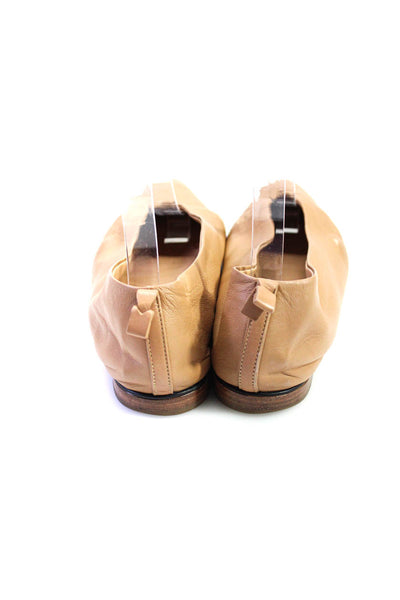 Bottega Veneta Women's Pointed Toe Slip-On Flat Shoe Camel Size 8