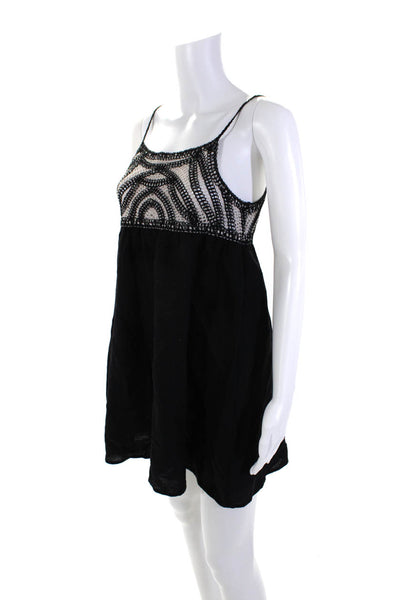Zara Womens Ceochet Knit Trim Floral Dresses Black White Size XS Lot 2