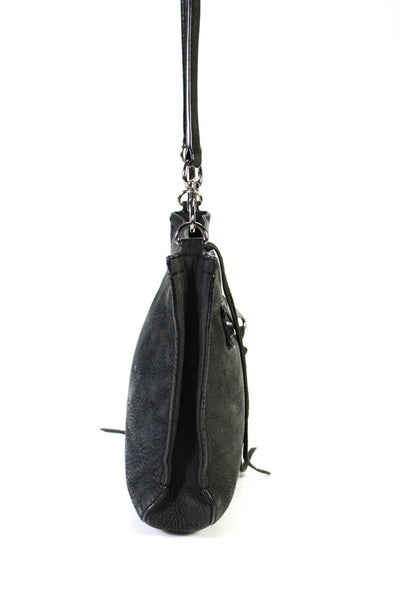 Rebecca Minkoff Womens Leather Zip Top Crossbody Small Black Handbag