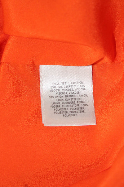 Floreat Women's Sleeveless Printed A Line Dress Orange Size 10