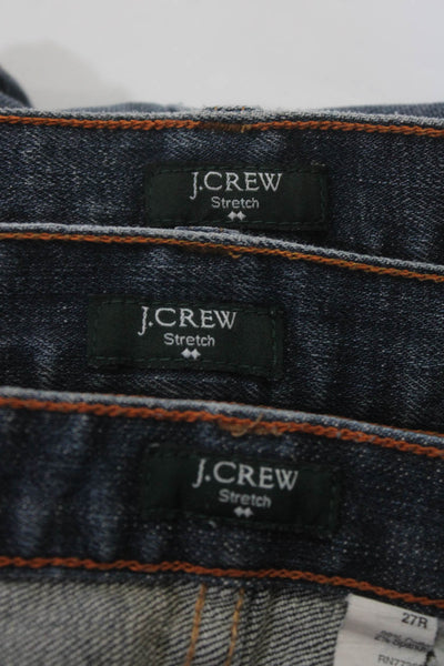 J Crew Womens High Rise Matchbox Straight Leg Jeans Blue Denim Size 27 Lot 3