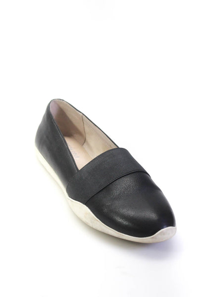 Kenneth Cole Womens Leather Slide On Casual Flats Black Size 8