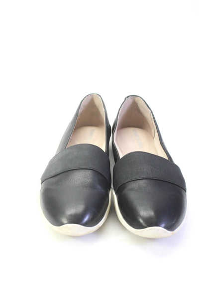Kenneth Cole Womens Leather Slide On Casual Flats Black Size 8