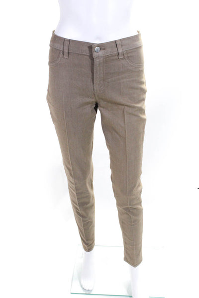 J Brand Womens Zipper Fly High Rise Pleated Skinny Leg Trouser Pants Brown 31