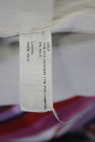 Carolina Herrera Womens Multicolor Textured Scoop Neck Shift Dress Size 4