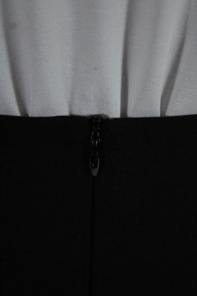 Tara Jarmon Womens Wool Back Split Zip Up Knee Length Pencil Skirt Black Size 38