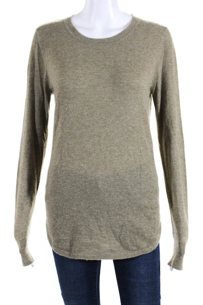 The Cashmere Project Womens Cashmere Thin Long Sleeve Crewneck Top Green Size S