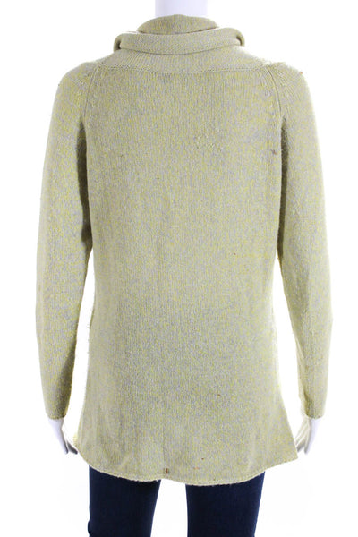 Kinross Cashmere Womens Cashmere Long Sleeve Turtleneck Sweater Yellow Size M