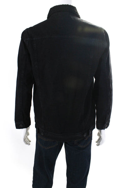 Yellow Stone Men's Long Sleeves Button Up Jean Jacket Black Size S