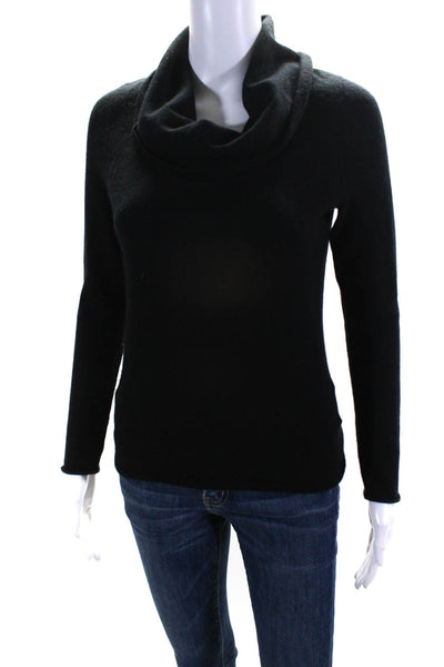 Sutton Cashmere Womens Long Sleeves Turtleneck Sweater Black Size Small