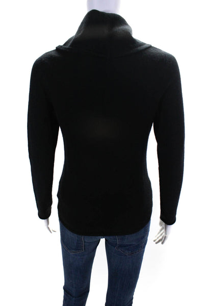 Sutton Cashmere Womens Long Sleeves Turtleneck Sweater Black Size Small