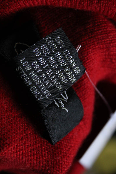 Christopher Fischer Womens Cashmere Turtleneck Sweater Red Size Medium