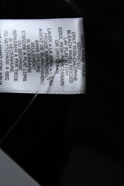 Michael Michael Kors Womens Argyle Shell Sweater Black Grey Cotton Size Medium
