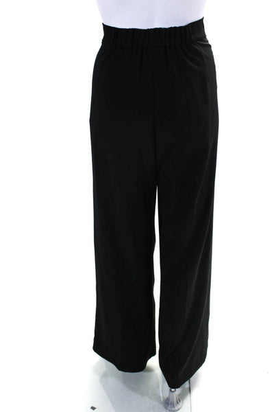 M By Maskit Womens V-Neck Long Sleeve Blouse Top + Pants Set Black Size M