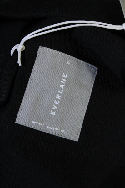 Everlane Womens Drape Trench Lightweight Black  Size XS