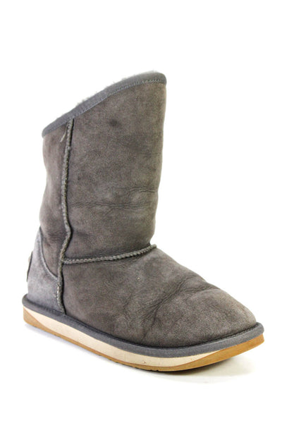 Australia Luxe Collective Womens Suede Cozy Short Comfort Boots Gray Size 7US