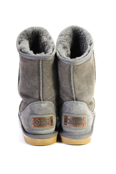 Australia Luxe Collective Womens Suede Cozy Short Comfort Boots Gray Size 7US