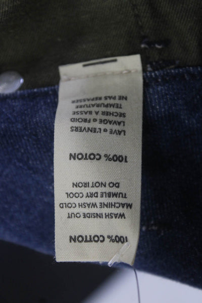 Tortoise Jeans Womens Buttoned Folded Waist Straight Leg Jeans Blue Size EUR27