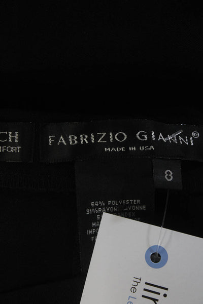 Fabrizio Gianni Women's Zip Closure Straight Leg Dress Pant Black Size 8