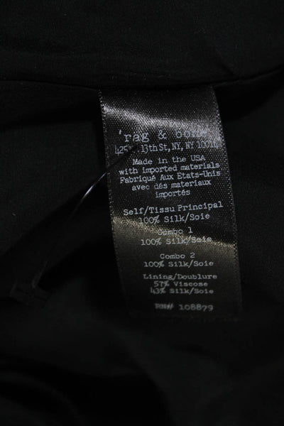 Rag & Bone Womens Silk Polka Dot Colorblock Slip-On Mini Dress Blue Size 0