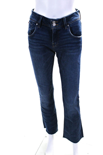 Hudson Womens Cotton 5 Pocket Button Closure Mid-Rise Bootcut Jeans Blue Size 28