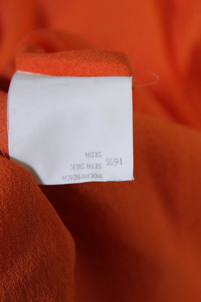 Trend Les Copains Womens Sleeveless Scoop Neck Shift Dress Orange Size IT 44