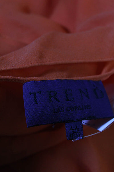 Trend Les Copains Womens Sleeveless Scoop Neck Shift Dress Orange Size IT 44