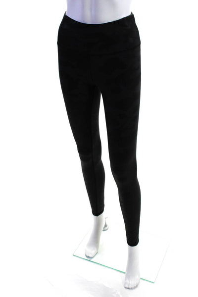 Kyodan Womens High Rise Camouflage Stretch Athletic Leggings Black Size XS