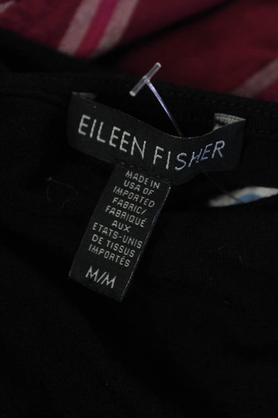 Eileen Fisher Womens Sleeveless Inverted Pleat Jersey Shift Dress Black Medium