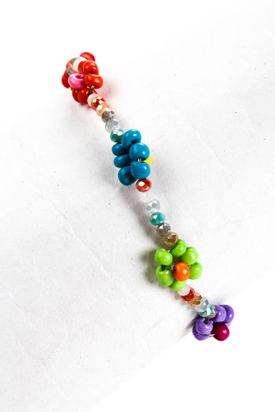 Adina's Jewels Womens Rainbow Flower Beaded Anklet - Multi-Color Size One Size