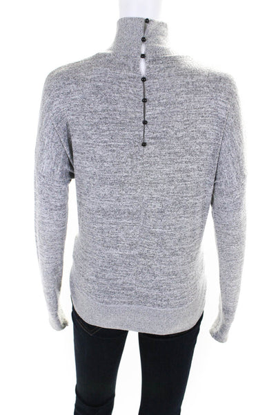 Rag & Bone Women's Long Sleeve Mock Neck Pullover Sweater Gray Size S