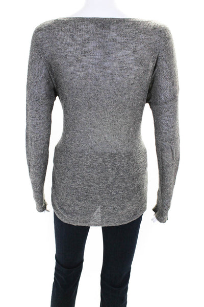 Vince Women's Lightweight Scoop Neck Pullover Sweater Gray Size XS